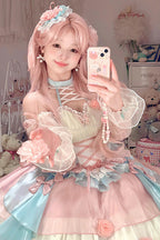 Camellia Covenant - Sweet Lolita Halterneck JSK Dress - image 5