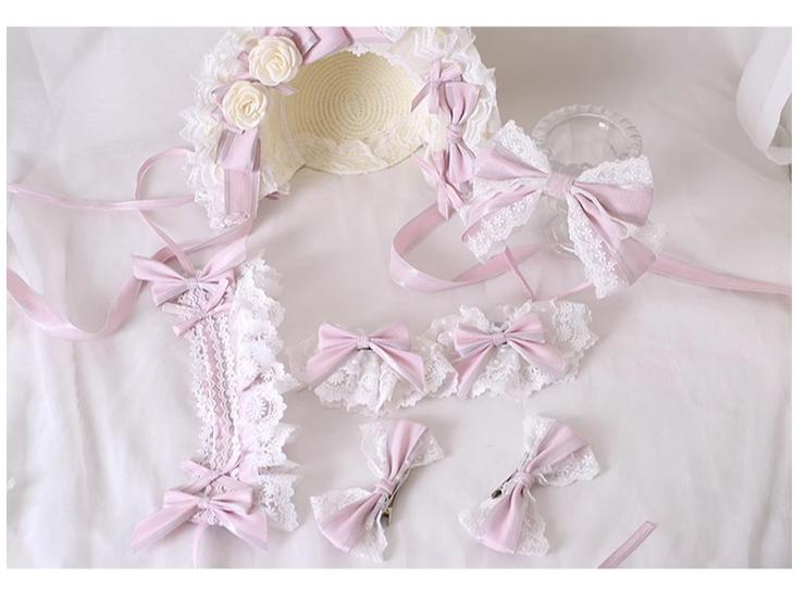 Sweet Lolita Handmade Christmas Pink Headdress - image 16