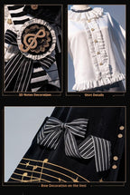 Black and White Sonata - Ouji Lolita Vest Suit and Vintage Lolita OP Dress - image 35