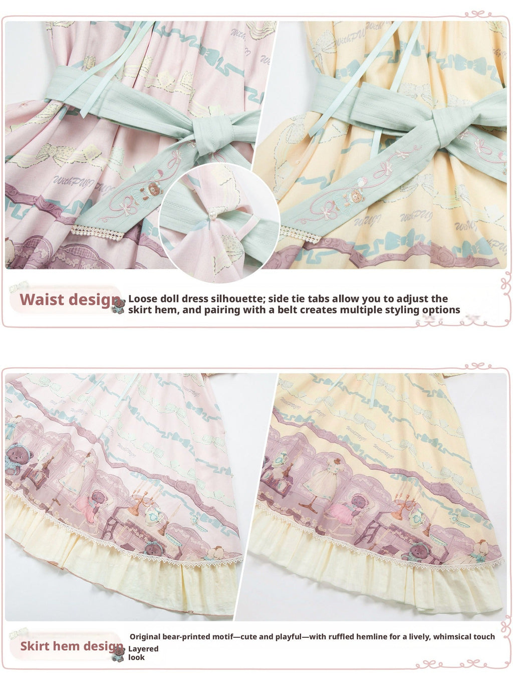 Frosted Bear Dollhouse - Sweet Lolita OP Set - image 9