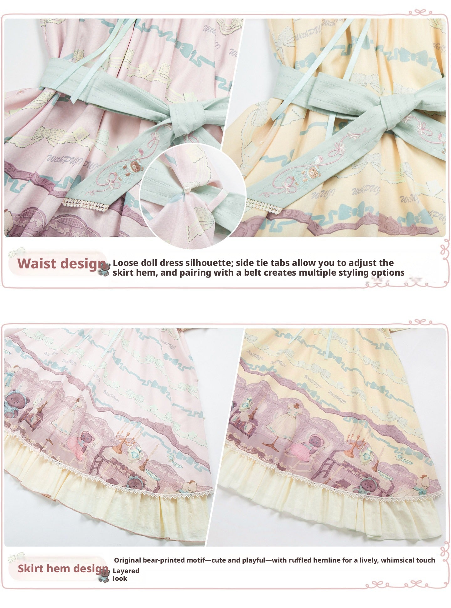 Frosted Bear Dollhouse - Sweet Lolita OP Set - image 9