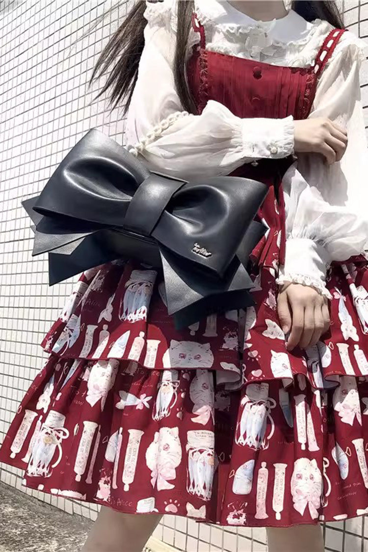Bow Pearl-Decorated Gothic Lolita Handbag - image 2