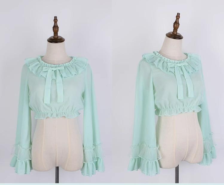 Cheese Chocolate Plus Size Lolita Long Sleeve Blouse - image 11