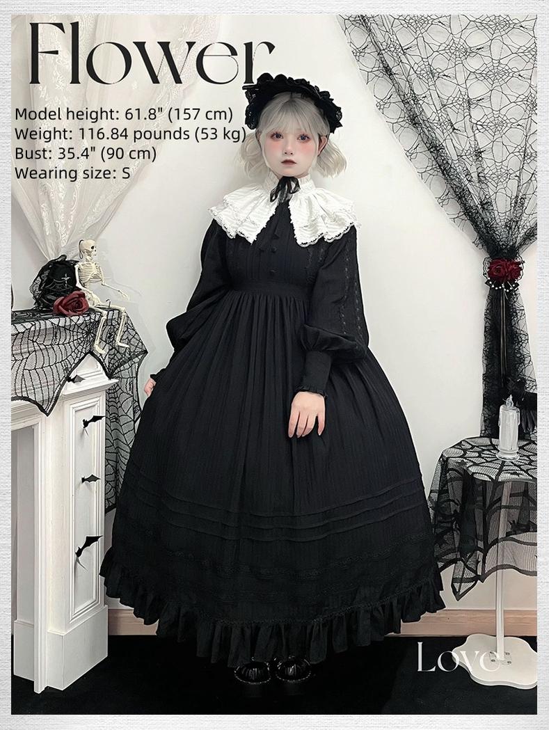 A Quiet Place - Nun Style Gothic Lolita OP Dress - image 11