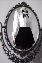 Erosion Heart F-Type - Ouji Lolita Suit Black Velvet Shorts and Skirt - image 41
