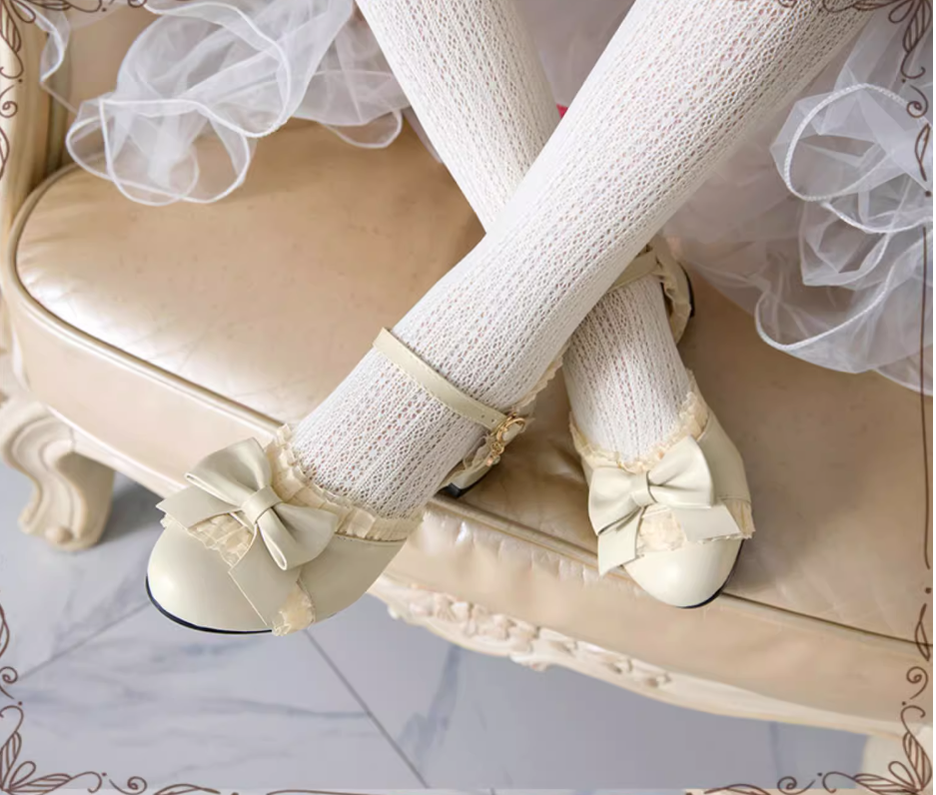 Sweet Lolita Round Toe Chunky Heel Shoes - image 9