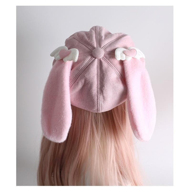 Kawaii Lolita Hat Daily Baseball Cap with Detachable Ears - image 4