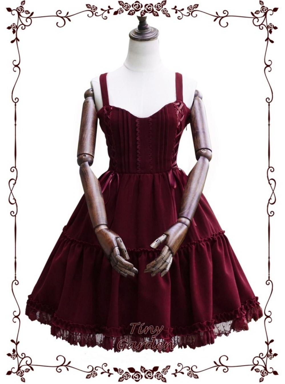 Garden Waltz 1.0 Burgundy Autumn Winter Lolita JSK - image 1