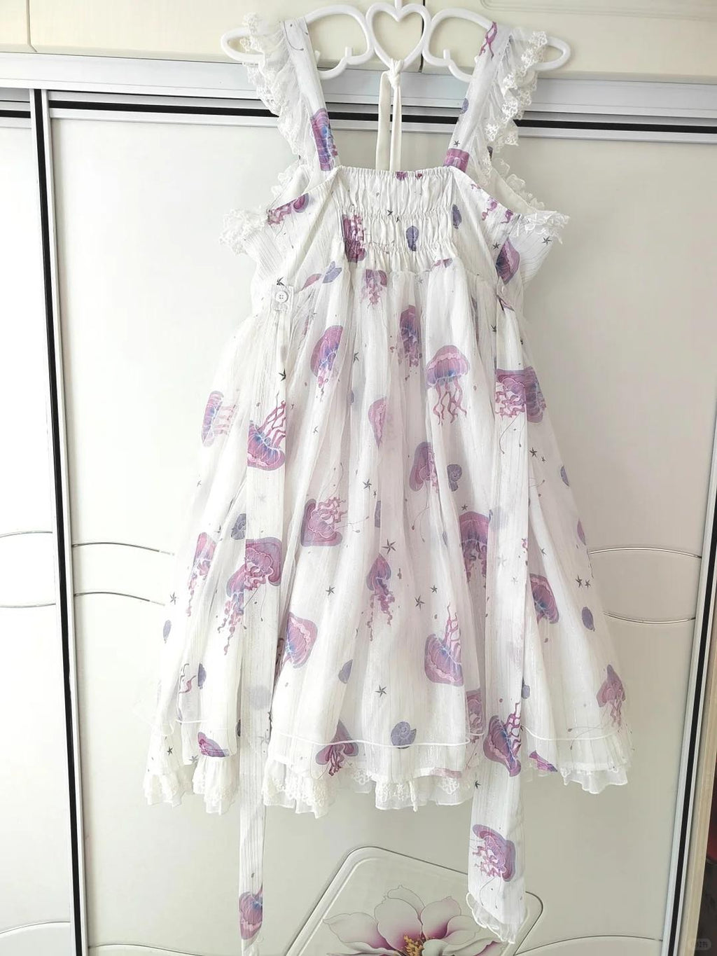 Jellyfish Meteor - Chiffon Fairy Jellyfish Printed Lolita JSK - image 21