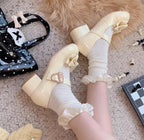 Hug Bear - Sweet Lolita Heel Shoes Bear Metal Buckle Bow Shoes - image 26