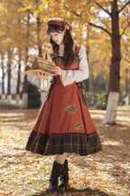 Autumn Chronicles - Sweet Lolita JSK Dress in Red & Green - image 13