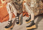 Retro Lolita Platform Shoes Round Toe Thick Sole - image 6