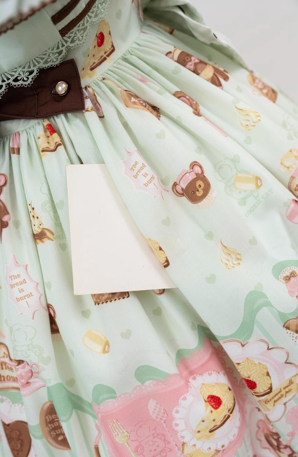 Dream Teahouse - Dessert Print Kawaii Lolita OP Dress Suit - image 48