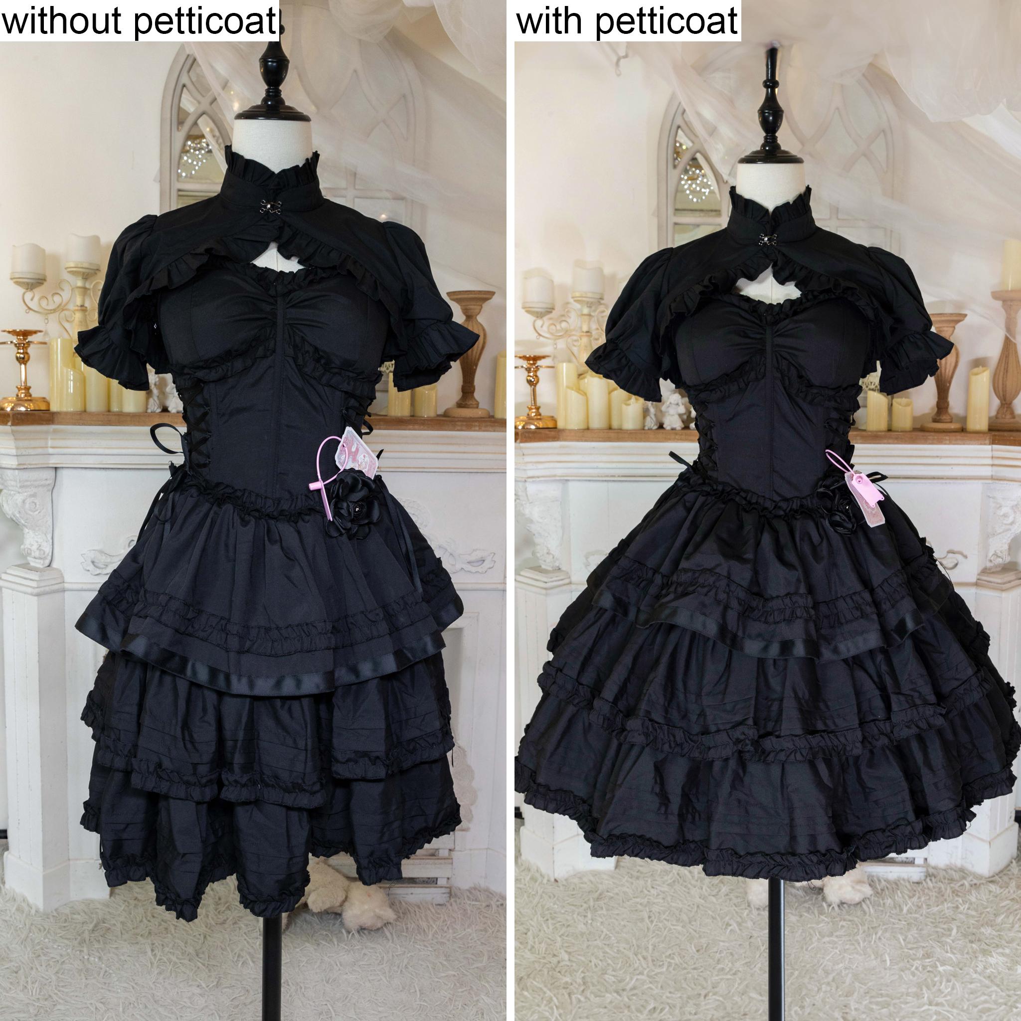 High-Volume White Puffy Lolita Petticoat, 17.7" (45 CM), Cotton Lining - image 13