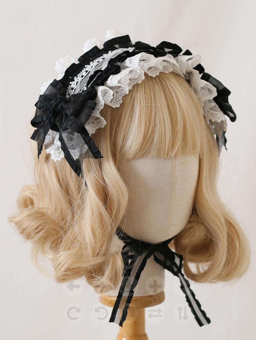 Mood Limited - Elegant Lolita Headdress Bow Lace KC - image 3
