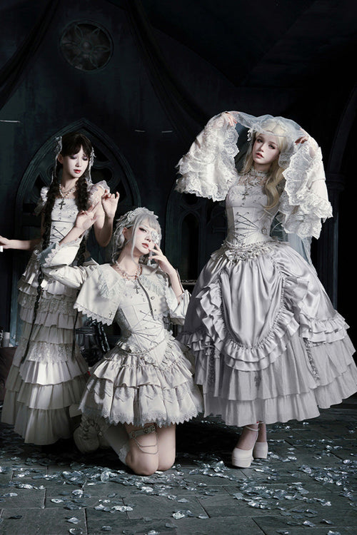 Bionic Doll - Gothic Lolita Fishtail Skirt & Corset Full Set - image 2