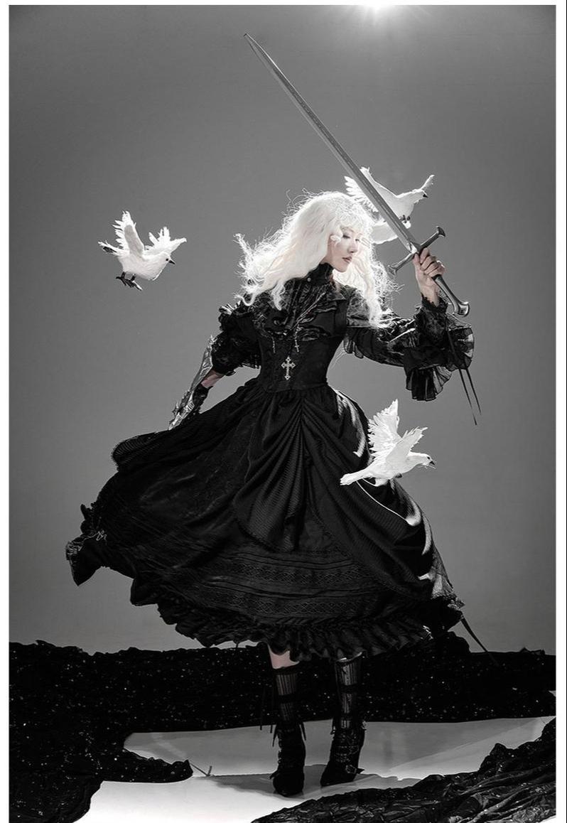 Dragon Bone Cemetery - Gothic Lolita Long Sleeve Blouse - image 12