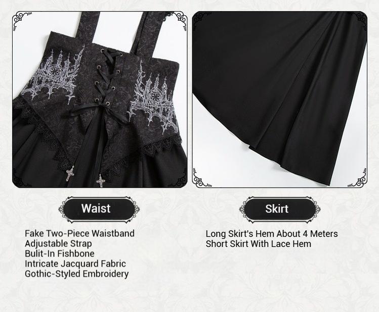 Thorny Night Gothic Lolita Bust-Support JSK - image 34