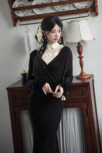 Secret Crush - Long Sleeves Gothic Lolita Fishtail Dress & Top Options - image 6