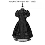 Ghost Orchid - Gothic Lolita OP Dress, Embroidered Cross - image 51