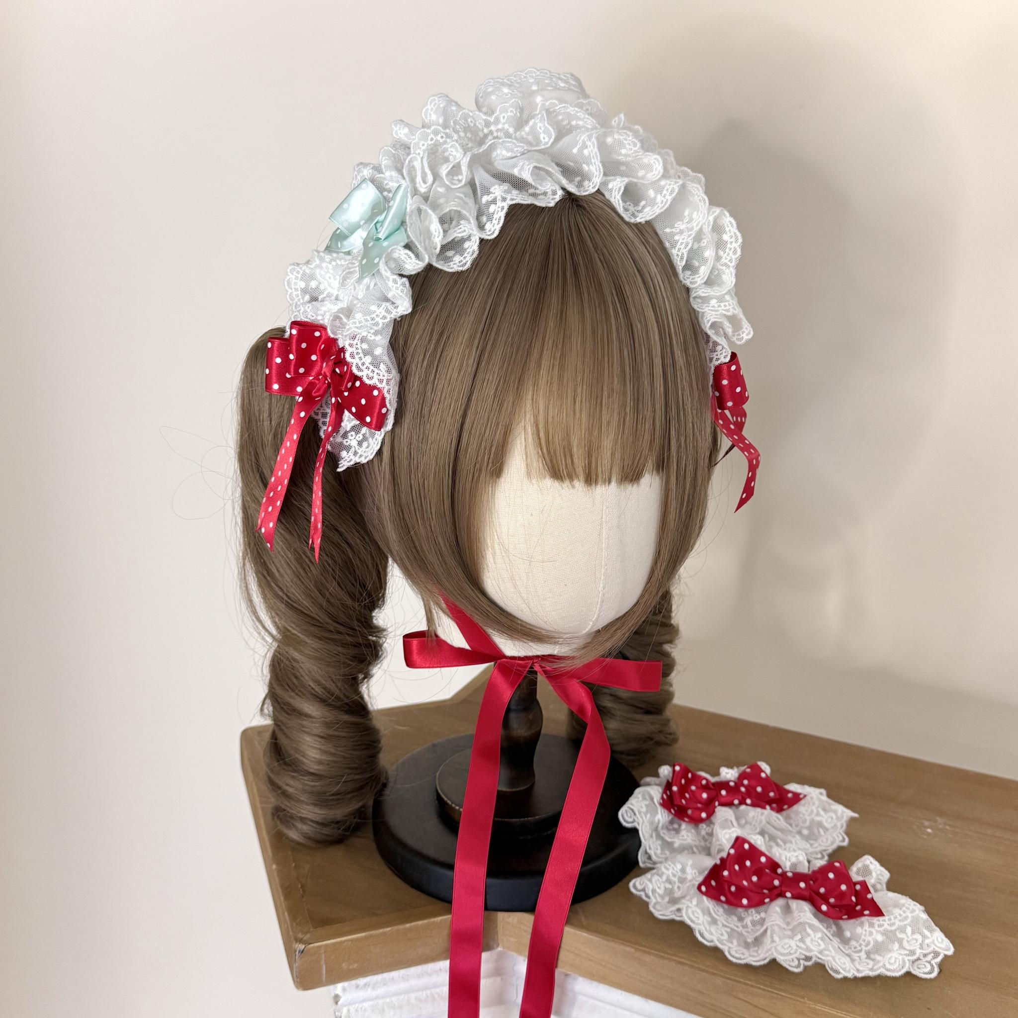 The Weird Strawberry Lady - Old School Lolita JSK, Hand-Studded Strawberry and Accessories - image 34