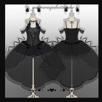Star Swan Dream - Black Gothic Lolita JSK Dress, Swan Embroidery - image 28