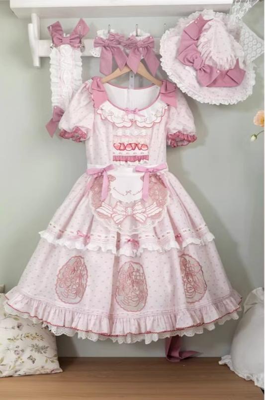 Berry Trap Embroidered Sweet Lolita OP Dress and Accessories - image 15