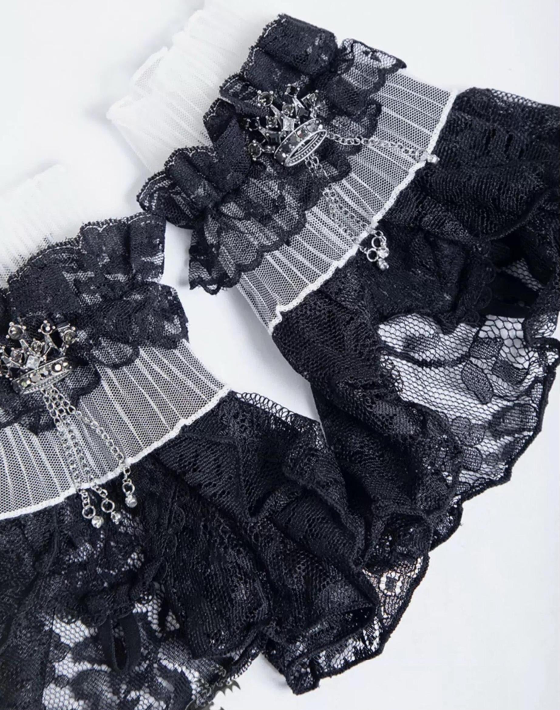 Gothic Lolita Lace Cuffs, Crown Decoration - image 10