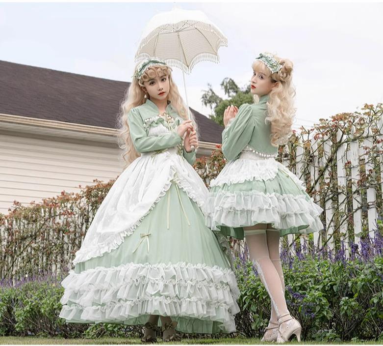 Toting Basil Plus Size Wedding Lolita Green Bridal JSK - image 16