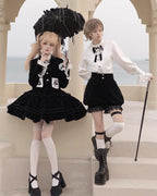 Erosion Heart F-Type - Ouji Lolita Suit Black Velvet Shorts and Skirt - image 2