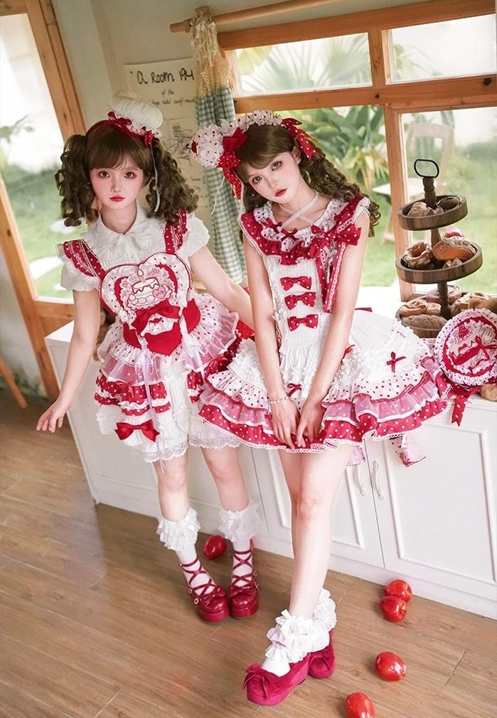 Bite The Cake - Sweet Lolita Accessories, Red & White Polka Dots - image 47