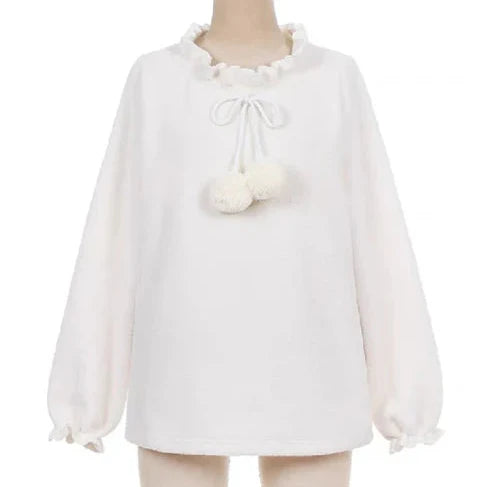 Pink Bunny Ears Hooded Plush Overalls Sweet Lolita Dress - image 9