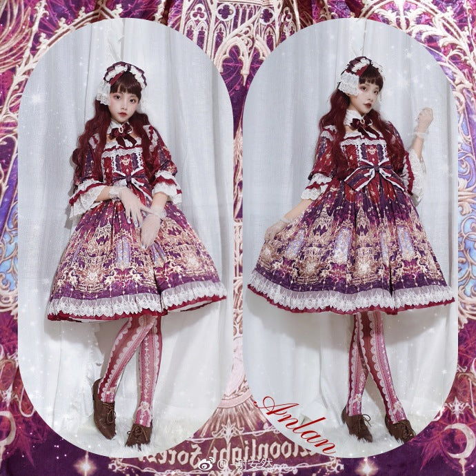 Lace Printed Bow 80D Lolita Tights Multicolors - image 22