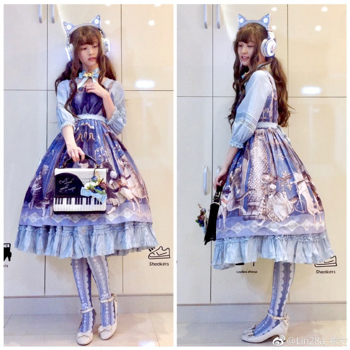 Lace Printed Bow 80D Lolita Tights Multicolors - image 18