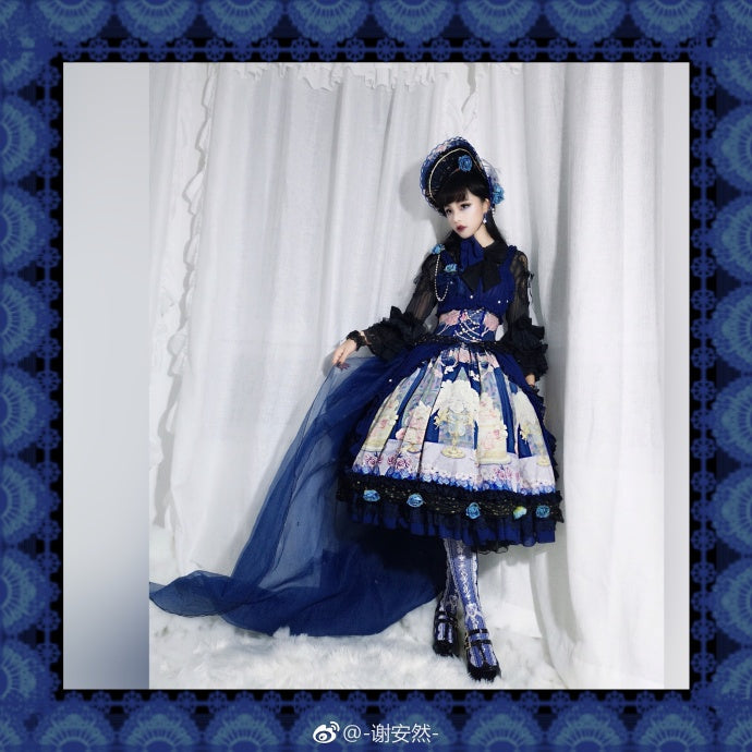 Lace Printed Bow 80D Lolita Tights Multicolors - image 19