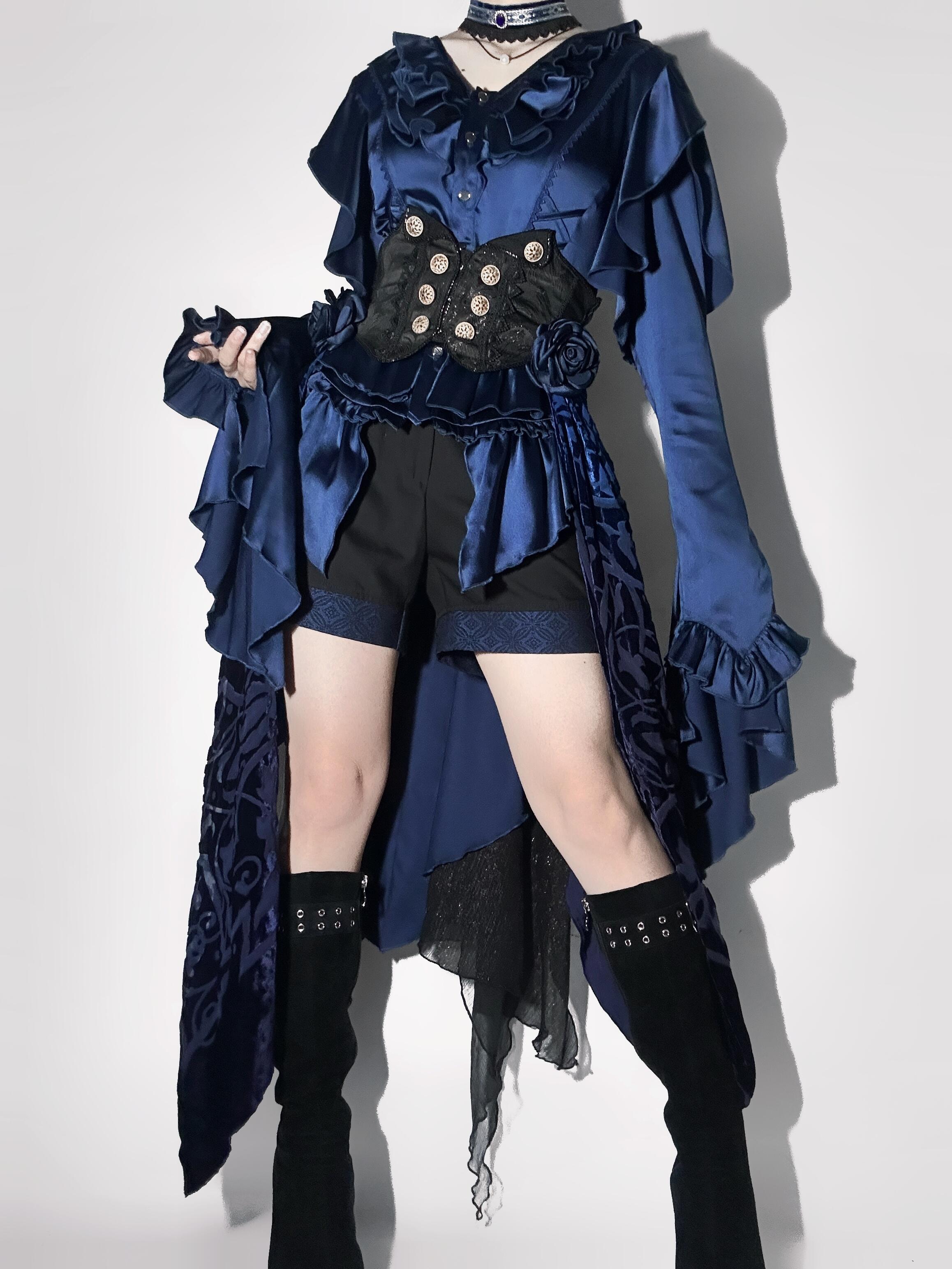 Gothic Ouji Lolita Irregular Hemline Prince Shirt - image 2