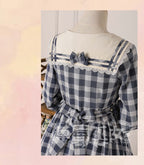 Tartan Sailor Lolita OP Dress - image 9