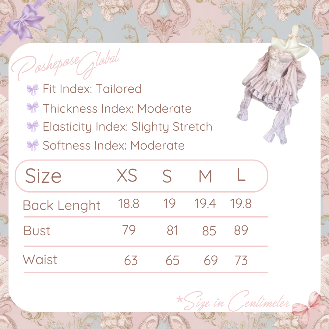 POSHEPOSE - Haute Couture Dress Collection - official POSHEPOSE size chart