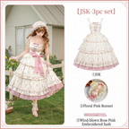 Fragrant Old Dream - Pink Bellflower Lolita OP and JSK Dress - image 14