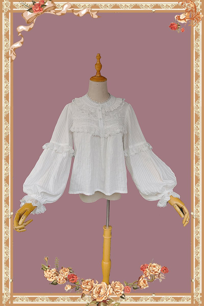 Little Cotton Clouds - Sweet Cotton Lolita Blouse - image 1