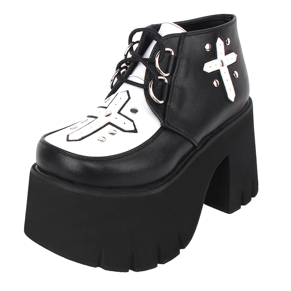 Gothic Lolita Cross Classic Platform Shoes - image 1