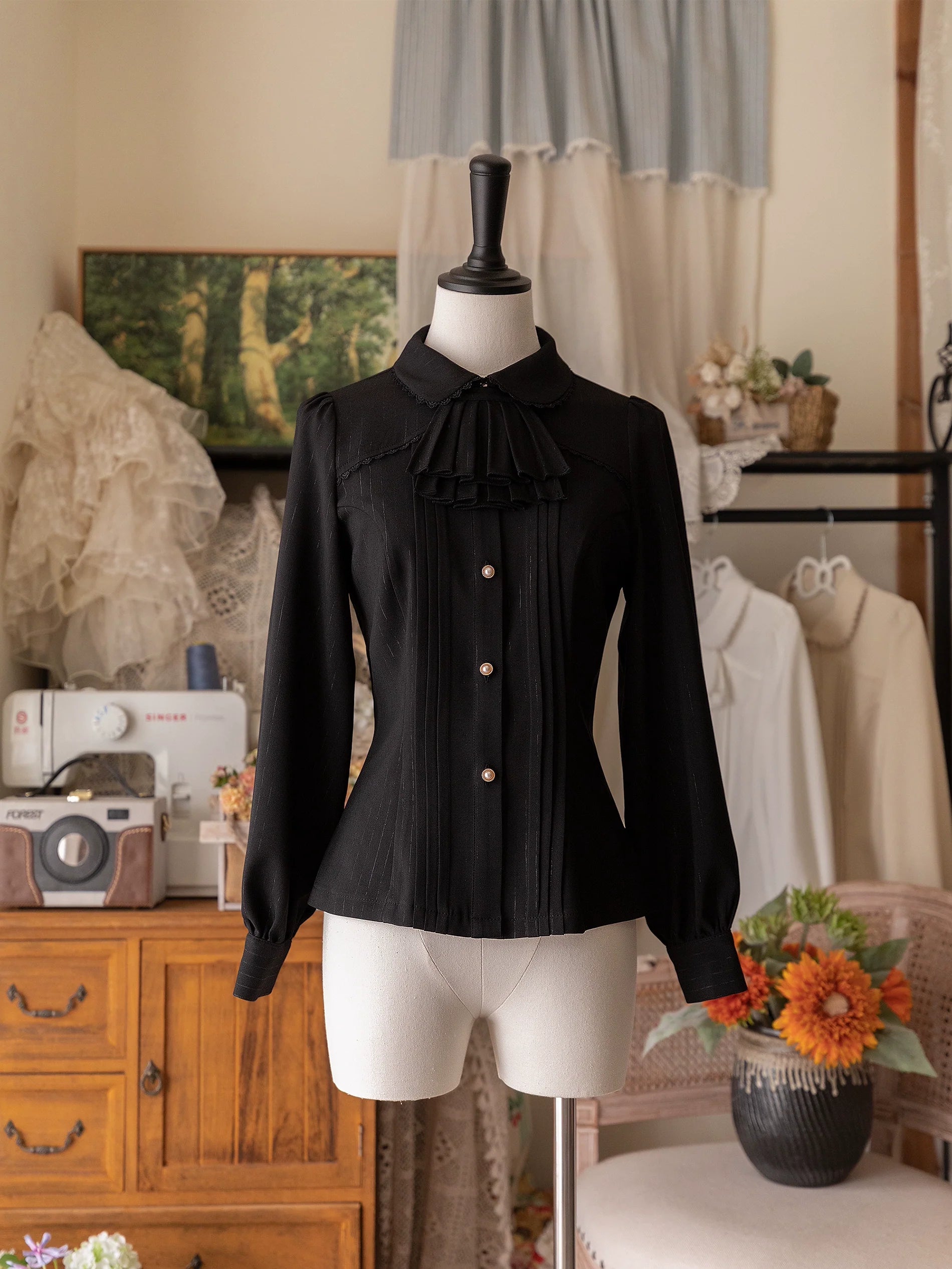 Little Manor - Classical Lolita JSK Dress & Long Sleeve Blouse - image 23