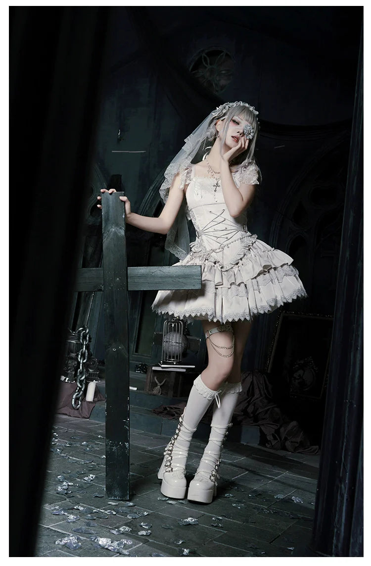 Humanoid Robot - Silver Gothic Lolita Mermaid Skirt Set - image 41