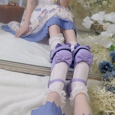 Kawaii Lolita Bow Falt Shoes - image 5