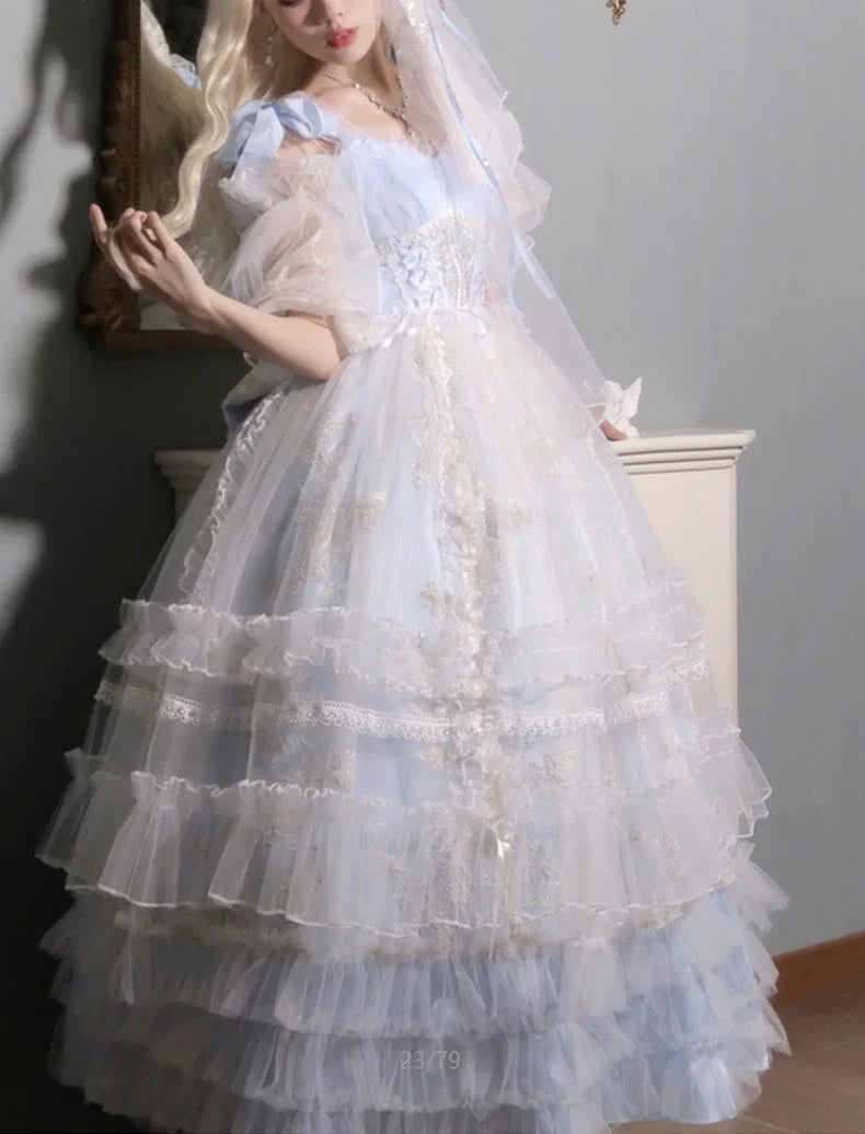 Endless Summer - Bridal Wedding Lolita JSK Open-Back Dress - image 44