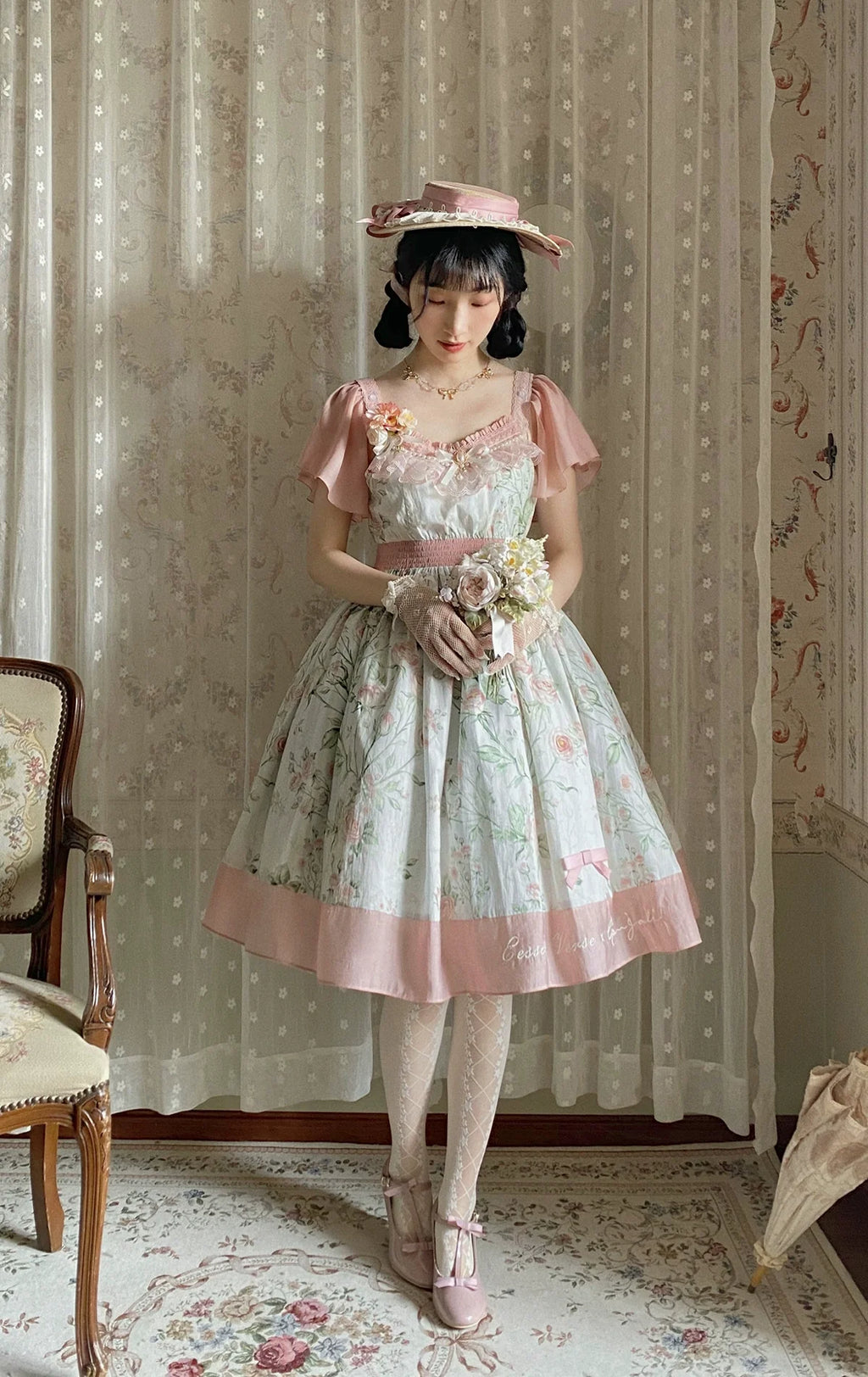 The Rose Dowry - Daily Cotton Lolita OP Dress V-neck Dress - image 11