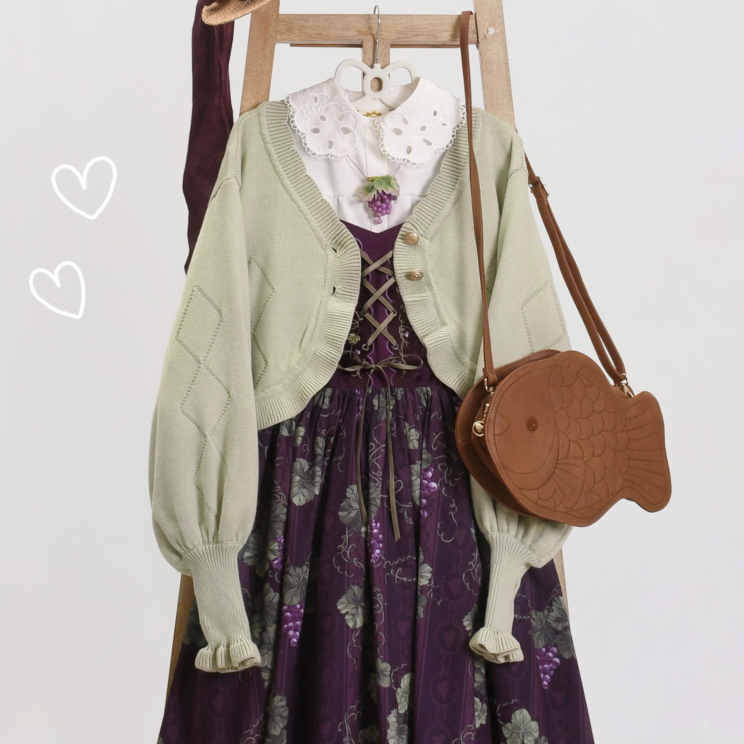 Cookie - Vintage Lolita Cardigan, Short Sweater - image 37