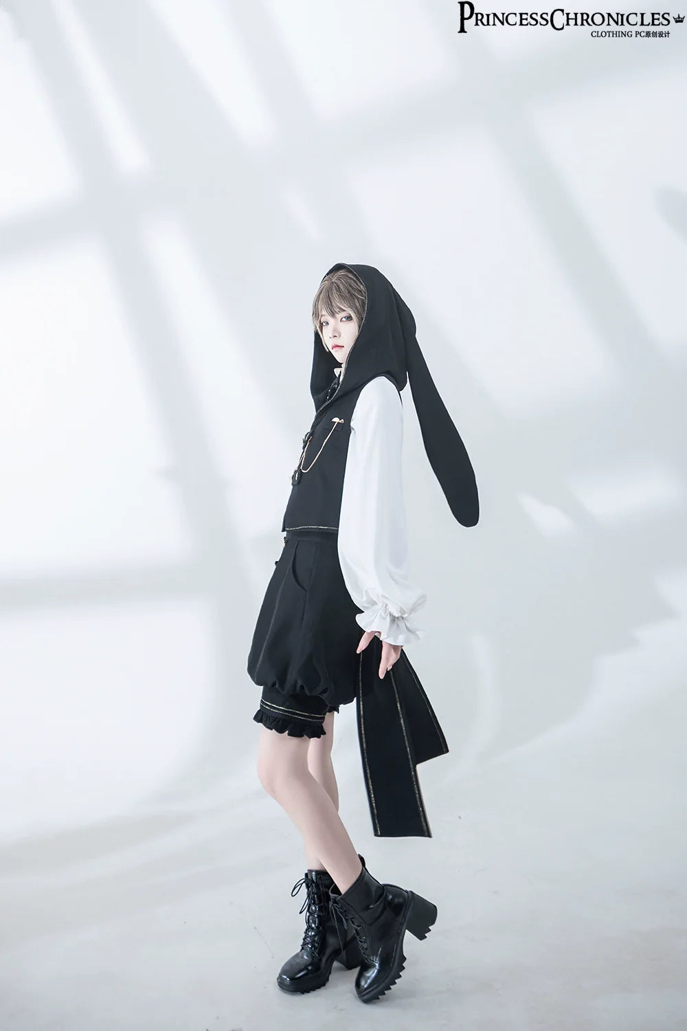 Desperate Bunny - Ouji Lolita Vest Shorts Set - image 24