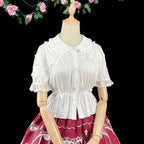 Sweet Lolita Doll Collar High-Waisted Blouse - image 1