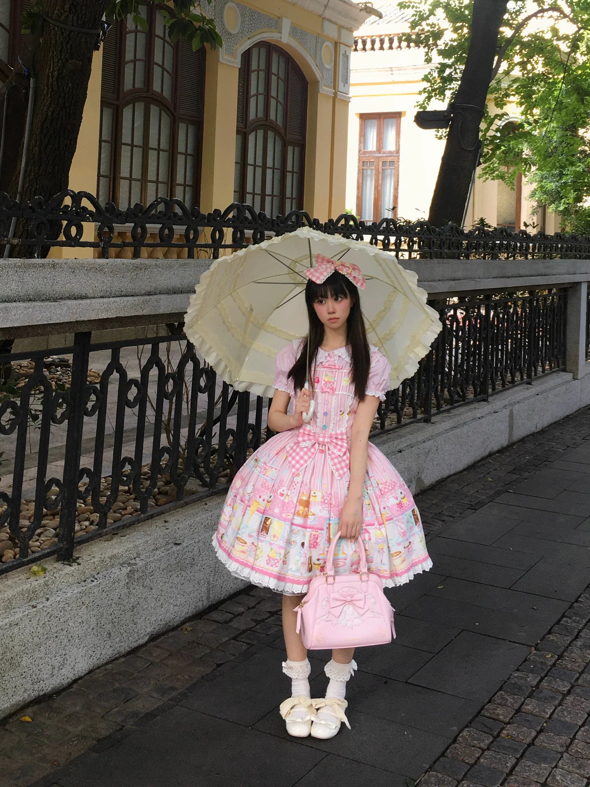 Summer Ice Cream Tale - Old School Lolita Ice Cream Printed OP & JSK Dress - image 12